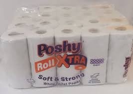 poshy roll xtra toilet tissue unwrapped 4x10s