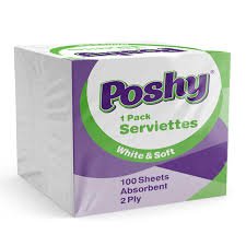 poshy serviettes 9x100 sheets