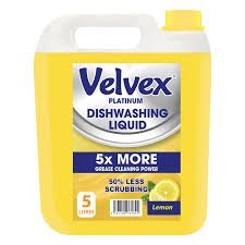 velvex dishwashing liquid lemon burst 1x5l